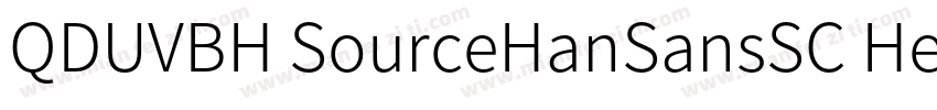 QDUVBH SourceHanSansSC Heavy字体转换